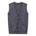 Men's Knit Cardigan Vest - Slim Fit V-Neck Sleeveless Sweater For Casual Wear, Fashion, Multiple Colors & Sizes_viptrois.com