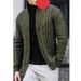 Loom 2024 New European And American Casual Thickened Warm Cable Knit Cardigan Men's Autumn Winter Knitted Sweater_viptrois.com