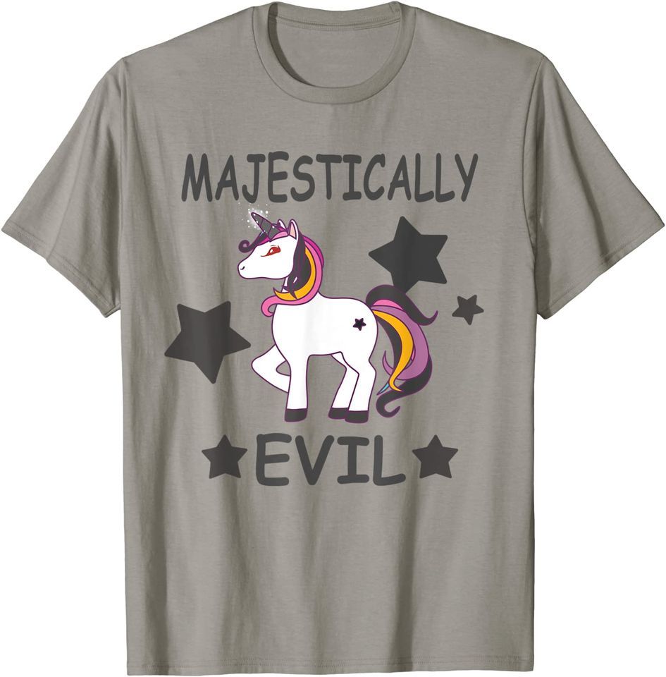 Majestically Evil Unicorn Funny T-Shirt Mens Womens Tees Top Classic T-Shirt Mens Womens Tees Top_viptrois.com