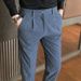 Men's Corduroy Pants Slim Fit Casual Trousers – Korean-Inspired Straight Leg Style (28-36, Brown/Black/Khaki/Gray/Blue, Lightweight )_viptrois.com