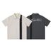 Men's Short Sleeve Stripes & Embroidery Streetwear Camp_viptrois.com