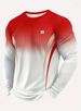 Independent Website Cross-border European American Geometric Pattern Long-sleeve Men's T-shirt, Round Neck Pullover,_viptrois.com