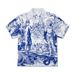 Men's Clothing Leisure Fashion Retro Print Shirt Short Sleeved Couple Cardigan Men And Women_viptrois.com
