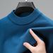 Men’s Sweater – Winter-Ready Acrylic Blend, Textured Ribbed Hem, Office-to-Weekend Versatility (Beige/Orange/Green/Blue/Grey/Navy/Black)_viptrois.com