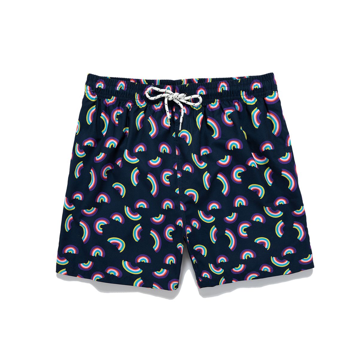 Men's Clothing Have Triangle Net Leopard Cashew Rainbow Printed Beach Pants_viptrois.com