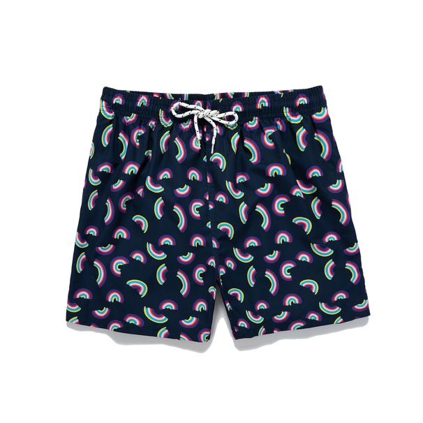 Men's Clothing Have Triangle Net Leopard Cashew Rainbow Printed Beach Pants_viptrois.com