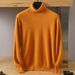Pure Autumn Winter New Men's High Collar Loose Solid Color Pullover Mink Wool Base Sweater Knitted Top Cross-Border Wholesale_viptrois.com