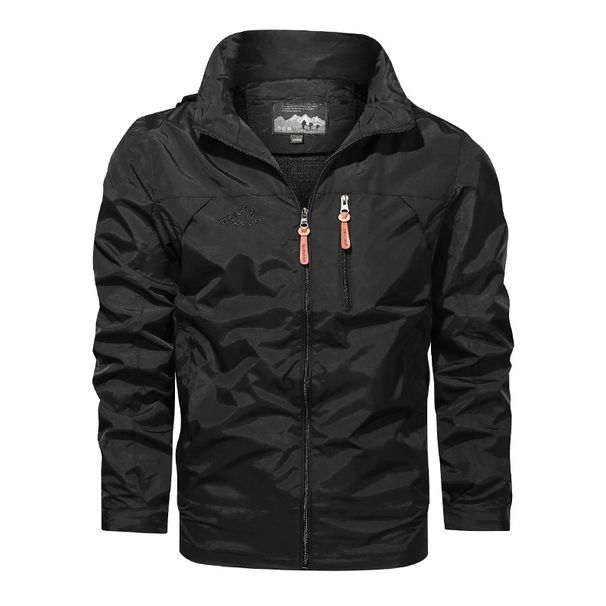 2025 New Spring And Autumn Large Size Jacket Men's Windproof And Waterproof Outdoor Hooded Jacket Men's Jacket_viptrois.com
