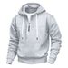 Men's Heavyweight Fleece-Lined Hoodie And Joggers Set, Cozy Winter Pullover With Pocket, Casual Loungewear For Fall_viptrois.com