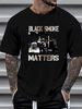 Black Smoke Matters Trucker Tractor Trailer 18 Wheeler T-Shirt Graphic Fashion Casual Homme Soft Unisex Streetwear Top For Everyday Wear_viptrois.com