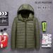 Men's Clothing Autumn And Winter Men's Short Thin Cotton Coat Hero Letter Thickened Middle Aged And Young Winter Coat_viptrois.com