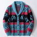 Loom Autumn Winter Men's European And American Cross-Border Heavy Jacquard Knit Jacket Thickened Cardigan Sweater SY0173_viptrois.com