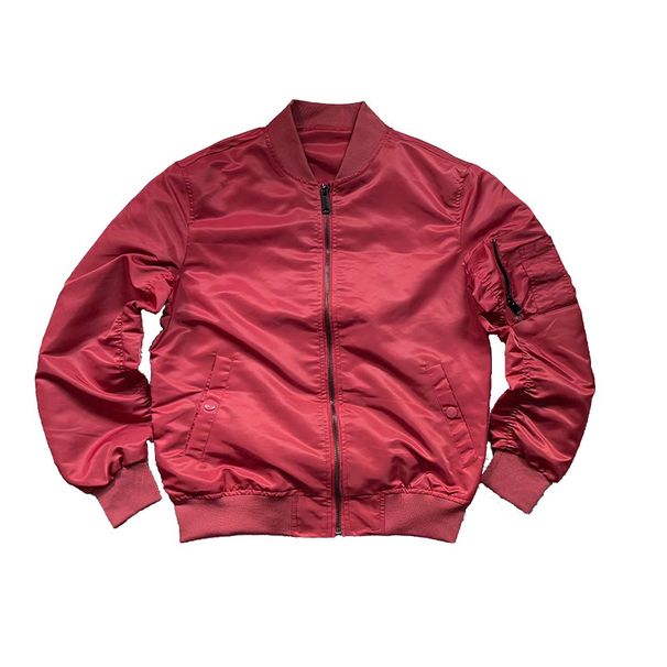 2025 Spring And Autumn Solid Color Flight Jacket Baseball Collar Large Size Youth Handsome Jacket Men_viptrois.com
