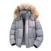Source Factory Winter New Fur Collar Hat Down Jacket Detachable Fashion Large Size Thickened Elegant Coat Trendy_viptrois.com