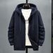 Fleece Hooded Cardigan Men's Autumn And Winter New Trendy Fashion Jacket Fattened And Enlarged Large Size Loose_viptrois.com