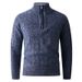 Men's Clothing Men's Autumn Knit Sweater – Half-Zip Pullover (Breathable, Anti-Wrinkle, 4 Sizes, 3 Colors)_viptrois.com