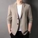 Streetwear Blazer – Oversized Boyfriend Fit Unisex Suit Jacket (M-4XL, Notch Lapel, Acetate-Blend, Minimalist Office-to-Club Transition Piece)_viptrois.com