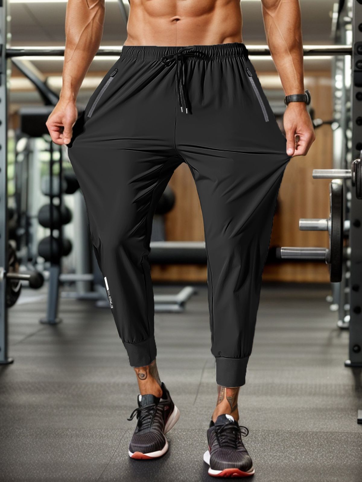 Men's Summer Jogger Pants - Quick-Dry, Breathable & Anti-Wrinkle With High Elasticity - Lightweight Sports Trousers For Running, Gym & Casual Wear_viptrois.com