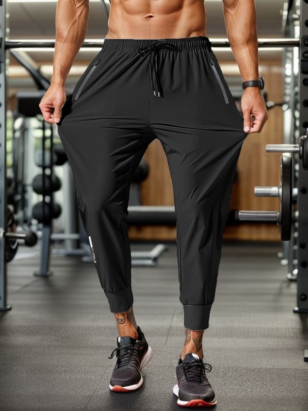 Men's Summer Jogger Pants - Quick-Dry, Breathable & Anti-Wrinkle With High Elasticity - Lightweight Sports Trousers For Running, Gym & Casual Wear_viptrois.com