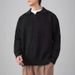 Men's Loose Base Warm Solid Color Pullover Sweater With A Collar Sweater, Couple's Jacket_viptrois.com