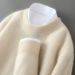 Men’s Jacquard Knit Wool Sweater – Thick Winter Pullover With Solid Colors (Olive Green/Greyish/Quiet Black/Haze Blue/Raw Velvet Rice_viptrois.com