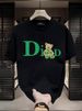 Popular Trendy Brand Short Sleeved Bear Letter Hong Kong Style Half Sleeved Round Neck Heavy Comfortable T Shirt For Men And Women_viptrois.com