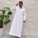 Men's Clothing Pocket Solid Color Hat Can Be Worn Outside Robe Thobe_viptrois.com