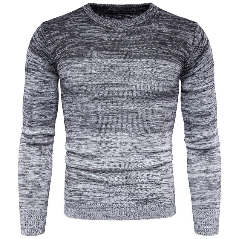 1 Autumn Crew Neck Pullover Base Knitwear Korean Style Casual Men's Youth Long Sleeve Sweater_viptrois.com