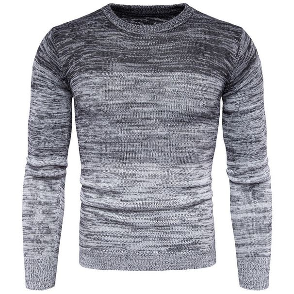 1 Autumn Crew Neck Pullover Base Knitwear Korean Style Casual Men's Youth Long Sleeve Sweater_viptrois.com