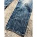 Men's Clothing Retro Dark Blue Lightning Cracked Jeans For Men And Women Loose Wide Leg Pants Washed Straight Flared Pants_viptrois.com
