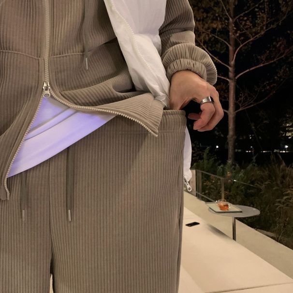 2025 MYQ autumn and winter casual sports suit men's loose hooded cardigan sweatshirt, hanging down straight leg long pants e795_viptrois.com
