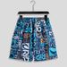 Men's Clothing Men's Summer Casual Beach Pants With Large Pants And Floral Shorts, Loose And Sporty, Thin Ice Silk Quick Drying Shorts_viptrois.com
