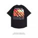 Fashionable, casual, loose fitting, handsome, high street, unisex printed pure cotton trendy brand, handsome round neck_viptrois.com