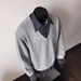 Shirt, Hoodie, Men's Autumn Fashion Brand Contrasting Color Base Shirt, Loose Casual Long Sleeved Top_viptrois.com