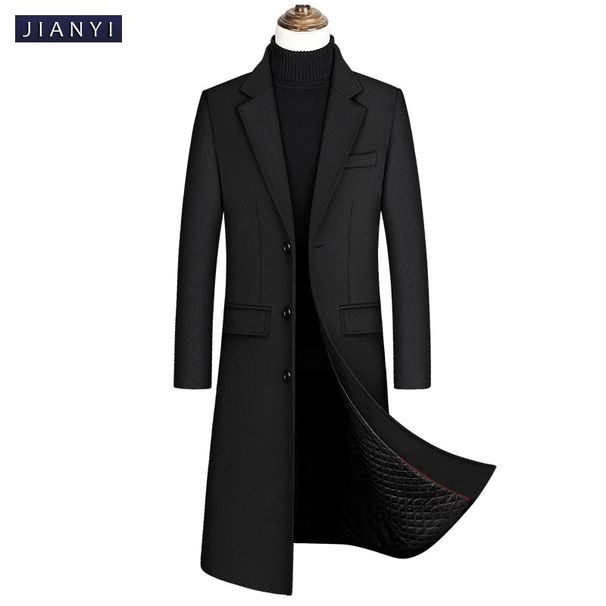 Jianyi Autumn And Winter New Windbreaker Korean Version Long Style Painted Thick Woolen Coat Men's Wear_viptrois.com