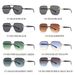 Men's Sunglasses Fashion Metal Half Frame Gradient Green UV Sunscreen Double Beam Large Frame_viptrois.com