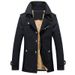 Men’s Washed Cotton Peacoat – Fleece-Lined Winter Jacket With Notched Lapel & Side Pockets (M-5XL)_viptrois.com