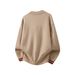 "Men's Embroidered Knit Sweater – Oversized Relaxed Fit Long Sleeve Pullover, Vintage Boho Crewneck Top For Casual Layering_viptrois.com