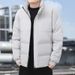 Men's Plush Cotton Winter Coat – Stand Collar Lambskin-Look Jacket (Black/Gray/Khaki, Thick Warm Casual Outerwear)_viptrois.com