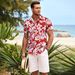 Hot Selling Men's Printed For Vacation Beach Parties, Quick Drying Casual Short Sleeved Shirts In Hawaii_viptrois.com