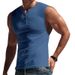 2023 Cross-border Men's Light Plate Solid Color Summer Sports Vest Wide Shoulder Men's Henry Shirt Slim Sleeveless T-shirt Men's_viptrois.com