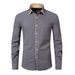 Men's Fashionable Solid Color Patchwork, Contrasting Color, Casual Long Sleeved Shirt, Men's Shirt_viptrois.com