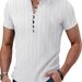 Men's Clothing Summer New Men's Jacquard Shirt Stand Collar Casual Short Sleeved Shirt_viptrois.com