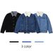 Lamb Wool Denim Jacket Men's Korean Version Slim-fitting Velvet Thickened Versatile Jacket Cotton-padded Jacket_viptrois.com