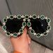 Oversized Frame Red Diamond Retro Sunglasses Cross Border European And American Fashion Trend Net Celebrity Sunglasses Aviator Sunglasses_viptrois.com