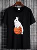 Bunny Basketball Player Basketball Collaboration Backpack Large Capacity Cute Foldable 3d Printing Streetwear Homme Graphic Top For Everyday Wear_viptrois.com