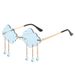 Frameless Cloud Sunglasses - Punk Personality Shades (Funny Party Fashion Glasses)_viptrois.com