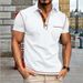 Men's Clothing Quick Drying Versatile Casual Shirt Summer New Collared Button Down Short Sleeved T-Shirt_viptrois.com