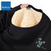 Vintage Retro Crew Neck Sweater Autumn And Winter National Tide Lamb Wool Heat Storage Jacket Fleece Thickened Versatile Long-sleeved Shirt_viptrois.com