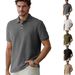 Men's Clothing Men's Summer Heavy Jacquard Lapel Casual Business Polo Shirt Men's T Shirt Short Sleeve_viptrois.com